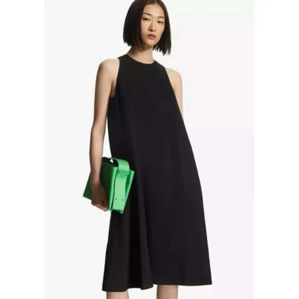 NWT - COS Midi dress halter neck in Black size 8